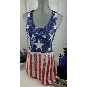 luna chic Sweaters - Stars & Stripes Sweater Racerback Tank Top luna chic Sweaters - Stars & Stripes Sweater Racerback Tank Top